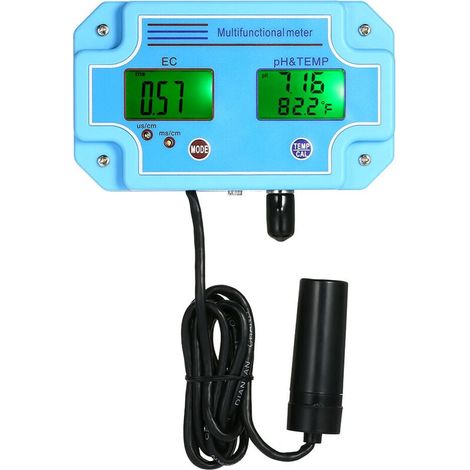 Medidor de pH/EC/TEMP profesional 3 en 1, detector de agua digital LCD, monitor de calidad del agua multiparámetro, comprobador de calidad del agua multifunción. (1/5)