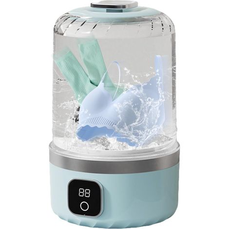 Lave-Linge Pour Sous-Vêtements Lave-linge Compact Rechargeable Outil Nettoyage Vêtements Silencieux Pour Camping Étudiant Appartement,Voyage Hôtel (1/5)