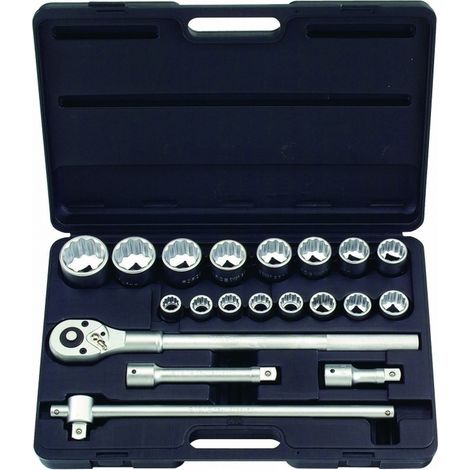 Douilles pl 3/4 12 pans coffret de douilles et accessoires