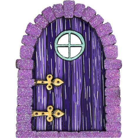 Porte de fée en bois style B, décoration créative pour jardin et cour, artisanat décoratif extérieur charmant et naturel (1/5)