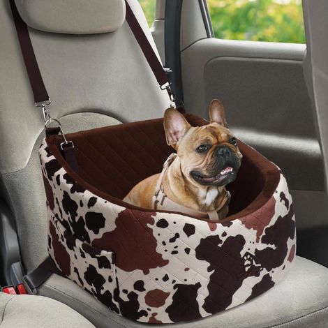 Hundesitz Auto für kleine Hunde, mit Memory-Schaum, waschbar, Braun (1/5)