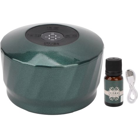 Brosse corporelle chauffante verte à huile essentielle, masseur vibrant électrique réglable pour drainage des méridiens et grattage corporel (1/5)