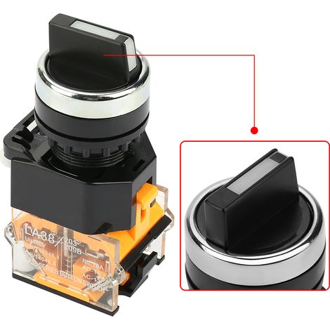 Interrupteur rotatif à deux positions avec bouton-poussoir à réarmement automatique LA38-11BX22 (1/5)