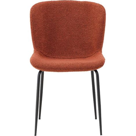 Modesto chaise de salle à manger bouclé rouge. (1/5)