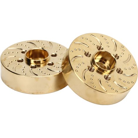 Lot de 2 masses d'équilibrage en laiton pour roues de 1,9 à 2,2 pouces (48 à 56 mm) pour voitures RC crawler. Adaptateur de moyeu hexagonal, pièces de rechange pour modèles réduits (12 mm). (1/5)