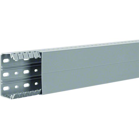 Goulotte de câblage complète BA7 prof 40mm l 80mm RAL 7030 gris HAGER BA740080