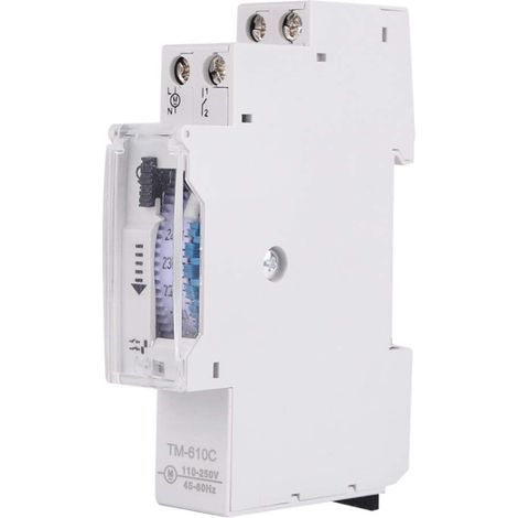 Interrupteur Horaire de Rail Interrupteur de Commande de Synchronisation de Rail DIN Intelligent Relais de Minuterie TM610C 220V pour Réverbère (1/5)