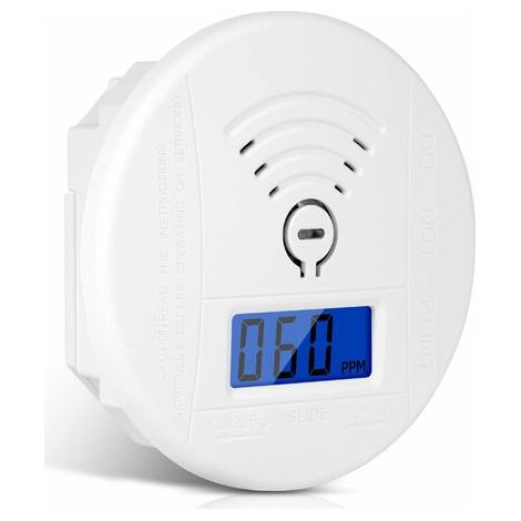 Détecteur de Monoxyde de Carbone, Detector Monoxide Carbon Intelligent avec l'Écran LCD, Conforme à la Norme en 50291, avec Bouton de Test et Voyant d'état LED (Mini 1PC)dengyank (1/5)