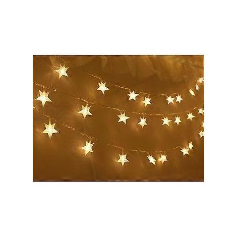 Guirlande lumineuse féérique étoiles et flocons de neige pour hôtels, maisons, mariages, fêtes de famille et d'école (1/4)