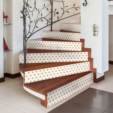 Stickers adhésifs escalier carrelages contremarche - BAALIM - 2 bandes de 12.5x87.5cm (1/3)