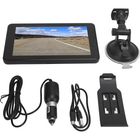 Navigatore GPS, touchscreen da 7 pollici, 256 MB, 16 GB, guida vocale, sistema di navigazione GPS portatile per auto, autobus e camion. (1/5)