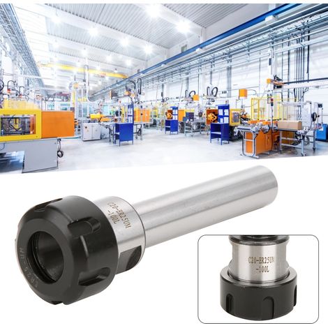 Rallonge de mandrin à pinces 40CR 100L, tige droite de précision, porte-mandrin CNC C20-ER25UM-100L (1/5)
