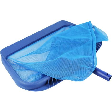 Linxor – Tête d'épuisette de fond extra large bleu pour piscine – Raclette inclinée pour récupération optimale – Compatible avec manches standards et télescopiques