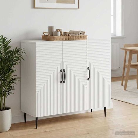 vidaXL Buffet Blanc 89 x 34,5 x 80 cm Bois d'ingénierie (1/5)