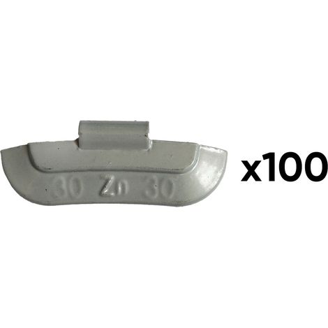 JBM54661 Boîte de 100 contrepoids en zinc avec clip de 30 g, spécial pour jante universelle