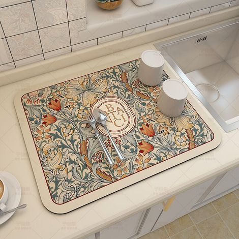Abtropfmatte für Geschirr, 30 × 40 cm, super saugfähig, für die Küche (1/4)