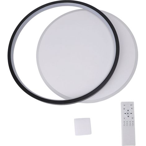 Ortviai Plafonnier LED moderne rond avec télécommande, dimmable sans étape, 40 cm, pour salon, chambre et bureau (1/5)