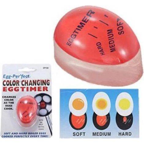 Minuteur à Oeufs Coloré Egg Timer - Indicateur de Cuisson Souple, Moyen, Dur