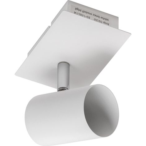 Plafonnier Éclairage moderne pour bureaux, appartements et pièces Plafonniers 1 x GU10 Rond Blanc (1/5)