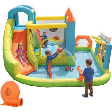 CHICFURN Parco acquatico gonfiabile per bambini 360x320x200 cm con soffiatore 450 W (1/5)
