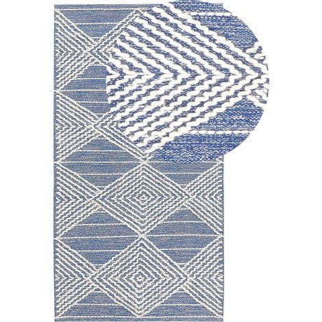 Teppich DATCA Blau 80 x 150 cm Wolle