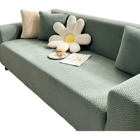 1 Housse de canapé, Tissu jacquard extensible, Antidérapante, Lavable, Pour salon (1/5)