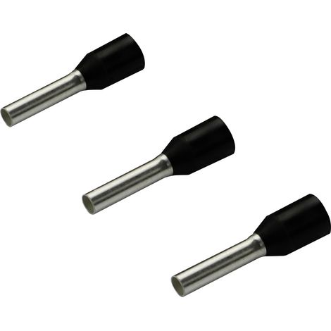 Rittal 4050.733 Aderendhülse 1.5 mm² Teilisoliert Schwarz 500 St.
