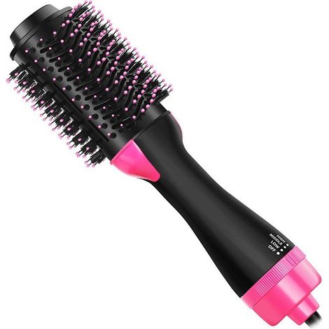 Stylingkamm mit Negativionen-Heißluftfunktion, Glättungs- und Lockenkamm für nasses und trockenes Haar, Volumen-Stylingkamm mit einstellbarer Temperatur. (1/5)