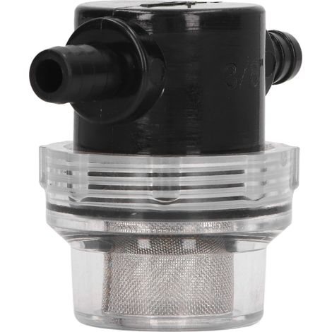 Filtre de pompe à eau en ligne, crépine à épines ABS 3/8 et 1/2 pouces, sortie pour pompes DC 12V 80 PSI (1/5)
