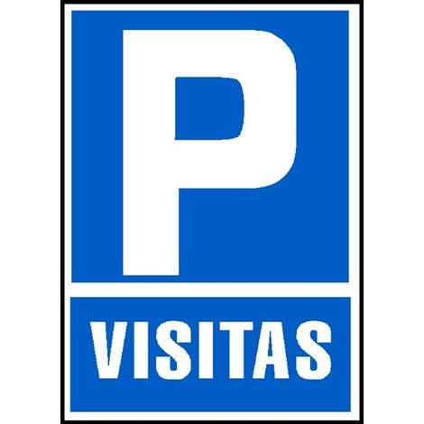 ARCHIVO 2000 SEÑAL PARKING VISITAS 210X297 PVC AZUL Y BLANCO