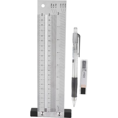 Incra Präzisionslineal, Metalllineal, Längenmesslineal, hochpräzises Edelstahl-Markierungslineal für Holzbearbeitung, 12 Zoll (24 cm/9,4 Zoll) Messwerkzeug