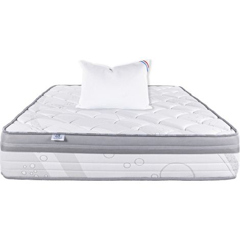 Matelas ViscoPlus, 26 cm, mousse haute densité, ferme, face été/hiver + 1 oreiller, 90x190cm (1/4)