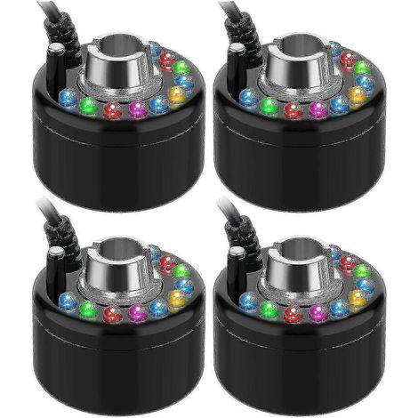 Ensemble de 4 pulvérisateurs LED à changement de couleur pour fontaine et bassin à ultrasons (26 secondes) (1/5)