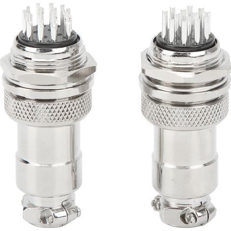 2 Pcs Aviation Plug Socket Connector 14 Pin Male Female Aviation Plug Socket for Mechanical Equipment