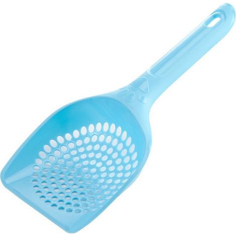 2 paquetes de palas para arena de gato, palas para recoger excrementos de gato, artículos de limpieza para mascotas (Azul [agujero pequeño]) (1/5)
