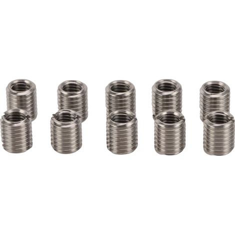 Threaded inserts, repair tool, male/female reducing nut, stainless steel fastener, 10 pieces (1/5)