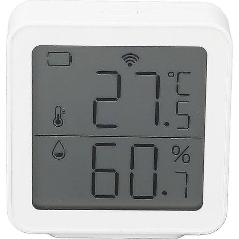 Mini thermomètre-hygromètre numérique intelligent WiFi, capteur de température et d'humidité intérieure avec plusieurs modes, rapport en ligne, faible consommation d'énergie (1/5)