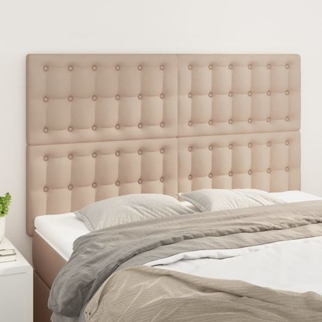 vidaXL Testiera Cappuccino 144x5x118/128 cm in Similpelle