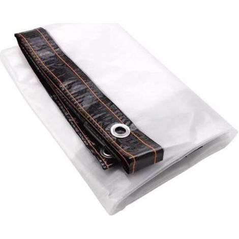 1 pièce (23m) bâche en polyéthylène transparente imperméable, anti-poussière et anti-pluie - avec trous - convient aux serres, jardins et terrasses (1/5)