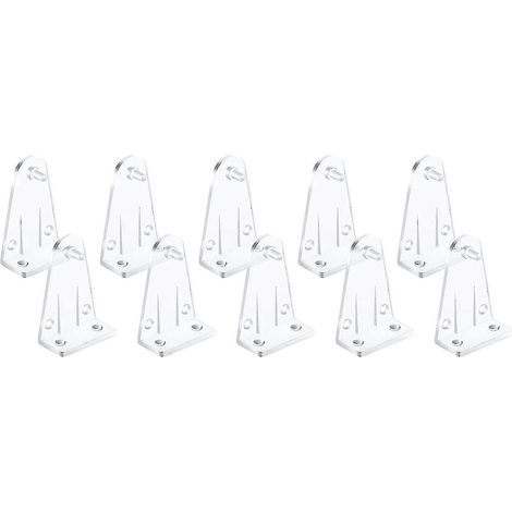 10 supports de fixation transparents en plastique pour rail inférieur de stores horizontaux de 2 pouces (1/4)