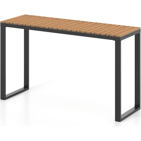 Konsolentisch für den Außenbereich, 129 x 42 cm WPC-Tischplatte (1/5)