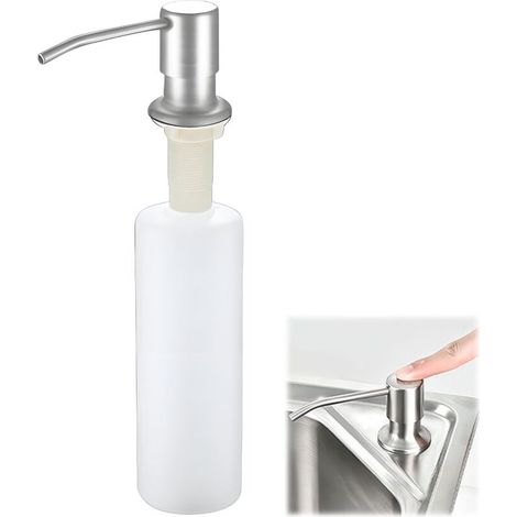 Distributeur de savon - Distributeur de savon intégré - Distributeur de savon pour lavabo - Distributeur de savon intégré avec pompe - Avec flacon de 500 ml - À poser sur le plan de travail...-AquaFor (1/5)