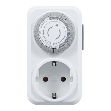 Prise minuterie, minuterie mécanique enfichable, économie d'énergie de 30 minutes à 24 heures (1/5)