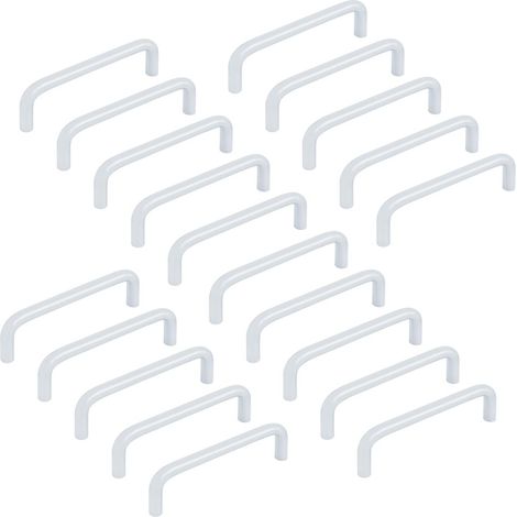 Poignée pour meuble diamètre Ø8mm, CC 96mm, acier, chromée mat, Set de 20 pièces (1/4)