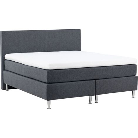 Lit Adulte Design "Toledo" 180x200cm Gris Foncé (1/5)