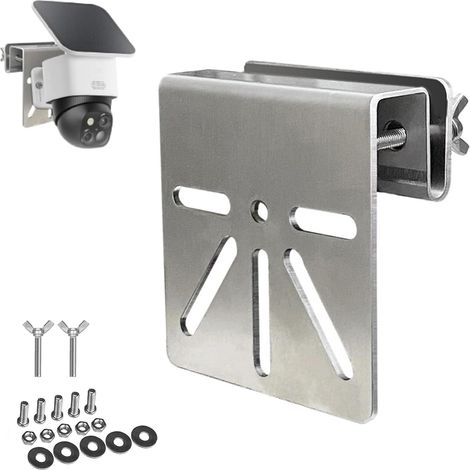 Support de Gouttière en Acier Inoxydable pour SoloCam S340 / E30, Support de Caméra de Sécurité Solaire, Support pour Caméra de Surveillance, Installation sans Perçage, avec Vis (1/5)