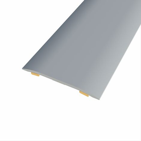 Junta de aluminio para mismo nivel, 37 x 2,3 mm, adhesiva, quick & pro, plata mate, 83 cm