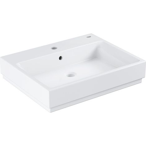 Grohe Cube Ceramic - Lavabo con troppopieno, 60x49 cm, PureGuard, bianco alpino 3947300H (1/3)