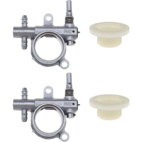 Lot de 2 pompes à huile pour tronçonneuse avec engrenage à vis sans fin compatible avec tronçonneuse 25 CC/38 CC 2500/3800 pièces de rechange pour outils électriques d'extérieur (1/4)
