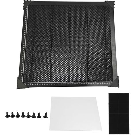 Eosnow Piattaforma per tavolo da lavoro con letto laser ad alveare con piastra in alluminio leggero per incisore con taglierina 430 x 400 mm